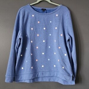 Talbots Women's XL Blue Confetti Sweater Excellent Condition